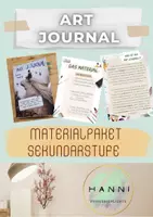 Vorschau - Mal- und Bastelvorlagen - Art Journal im Kunstunterricht Sekundarstufe Journaling Scrapbook - Deckblatt