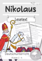 Vorschau - Arbeitsblätter - Sankt Nikolaus| Lesetext und Fragen - Deckblatt