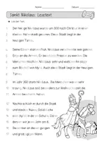 Vorschau - Arbeitsblätter - Sankt Nikolaus| Lesetext und Fragen - Seite 1