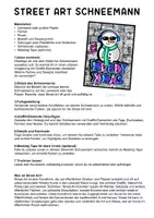 Vorschau - Arbeitsblätter - Graffiti Schneemann - Street Art Kunstprojekt für den Winter - Seite 1