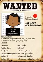 Vorschau - Poster - Steckbriefe Montessori Wortarten Grammatik Deutsch Wortartenbande Klassenraum Plakate - Seite 1