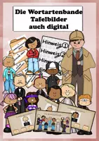 Vorschau - Präsentationen/Tafelbilder - Tafelbilder Tafelmaterial digital Wortartenbande Wortarten - Deckblatt