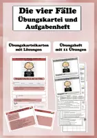 Vorschau - Stationenlernen - Nomen 4 Fälle Wortarten Übungsheft Karteikarten Aufgaben Klasse 4 - 6 - Deckblatt