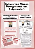 Vorschau - Stationenlernen - Signale von Nomen Wortarten Erkennen Suchen Finden Wortartenbande Klasse 4-6 - Deckblatt