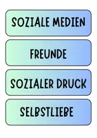 Vorschau - Arbeitsblätter - Schönheit und Schönheitsideale - Tafelkarten mit Begriffen zur Diskussion - Seite 1