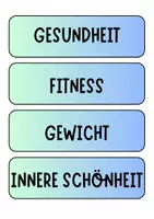 Vorschau - Arbeitsblätter - Schönheit und Schönheitsideale - Tafelkarten mit Begriffen zur Diskussion - Seite 2
