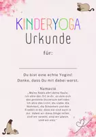 Vorschau - Lehrpläne/Lehrermaterial - Kinderyoga - Urkunden | Yoga für Kinder - Seite 1