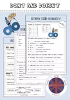 Vorschau - Arbeitsblätter - don't and doesn't - Deckblatt