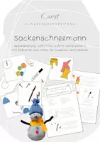 Vorschau - Arbeitsblätter - Kunst / Textiles Gestalten - Sockenschneemann - Deckblatt