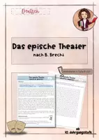 Vorschau - Arbeitsblätter - Das epische Theater nach Bertolt Brecht - Deckblatt