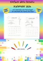 Vorschau - Mal- und Bastelvorlagen - Kalender 2024 - ELTERN (Malvorlagen und Freiarbeit Gedichte) - Deckblatt