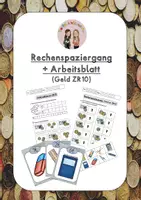 Vorschau - Arbeitsblätter - Rechenspaziergang - Geld ZR10 + Arbeitsblatt - Deckblatt