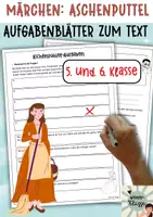 Vorschau - Arbeitsblätter - MÄRCHEN: Aschenputtel Arbeitsblätter für die 5. Klasse! - Deckblatt