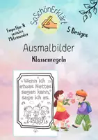 Vorschau - Mal- und Bastelvorlagen - Ausmalbilder Klassenregeln Empathie soziales Miteinander 02 - Deckblatt