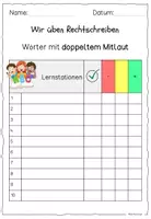 Vorschau - Stundenentwürfe - Rechtschreibung / LERNWÖRTER Doppelkonsonanten / Lerntheke - Seite 2