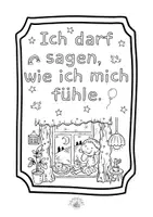 Vorschau - Mal- und Bastelvorlagen - Ausmalbilder Klassenregeln Empathie soziales Miteinander 03 - Seite 1
