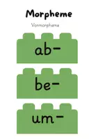 Vorschau - Fördermaterial/Inklusion - Morpheme - Wortbausteine - Seite 1
