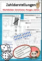 Vorschau - Arbeitsblätter - Zahldarstellung - Arbeitsblätter - Würfelbilder, Strichlisten, Fingerbilder, Mengen ZR 20 - Deckblatt