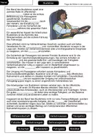 Vorschau - Arbeitsblätter - Busfahrer Lückentext - Seite 1