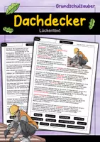 Vorschau - Arbeitsblätter - Dachdecker Lückentext - Deckblatt