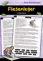 Vorschau - Arbeitsblätter - Fliesenleger Lückentext - Deckblatt