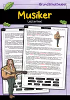 Vorschau - Arbeitsblätter - Musiker Lückentext - Deckblatt