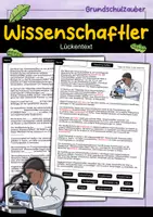 Vorschau - Arbeitsblätter - Wissenschaftler Lückentext - Deckblatt