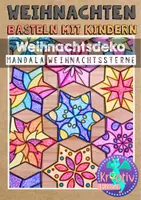 Vorschau - Mal- und Bastelvorlagen - Weihnachten Mandala Sterne basteln - Deckblatt