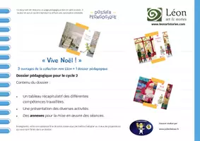 Aperçu - Préparation de séquence / Séquence complète - Dossier Vive Noël ! - Art - Bilingue Français- Anglais - Page de couverture