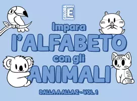 anteprima - Materiale per pittura e bricolage - Impara l'ALFABETO con gli ANIMALI - dalla A alla Z - Pagina di copertina