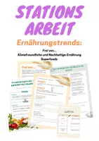 Vorschau - Stundenentwürfe - Stationsarbeit Ernährungstrends - Deckblatt