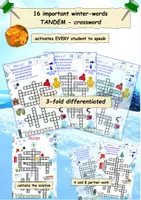 Vorschau - Arbeitsblätter - TANDEM CROSSWORD WINTER-WORDS 3fach Differenziert - Deckblatt