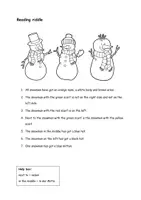 Vorschau - Test - Freebie: Reading riddle snowmen | Grundschule Englisch - Seite 1