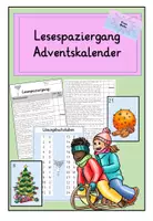 Vorschau - Arbeitsblätter - Lesespaziergang : Adventskalender - Deckblatt