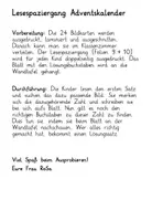Vorschau - Arbeitsblätter - Lesespaziergang : Adventskalender - Seite 1
