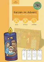Vorschau - Mal- und Bastelvorlagen - Kerzen im Advent - mit Bildern, Mustern und blanko zum Selbstgestalten - Deckblatt
