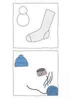 Vorschau - Arbeitsblätter - Kunst / Textiles Gestalten - Sockenschneemann - Seite 3