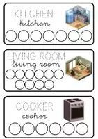 Vista previa - Tarjetas / Manipulativos - THE HOUSE Spelling Cards - Rooms, objects and prepositions of place - página 2