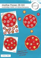Vorschau - Spiele - Addition/ Subtraktion: Mathe Pizzen mit zweistelligen Zahlen mit ZÜ (2. Klasse) - Deckblatt