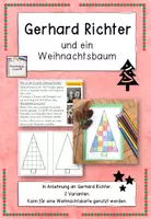 Vorschau - Arbeitsblätter - Materialpaket Weihnachtsbäume Künstler Rizzi Klee Mondrian Kusama Matisse Britto Richter Kandinsky - Seite 1
