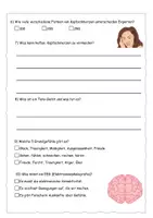 Vorschau - Arbeitsblätter - Quiz zum Gehirn-Reportage - mit Lösungen - Seite 1
