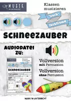 Vorschau - Audio-Dateien - MUSIK 🎧 Audiodateien zum Klassenmusizieren mit Orff und Percussion • Schneezauber - Deckblatt