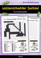 Vorschau - Arbeitsblätter - Wissenschaftler Suchsel - Buchstabengitter - Deckblatt