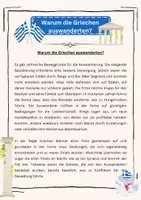 Vorschau - Arbeitsblätter - Warum die Griechen auswanderten - Seite 1