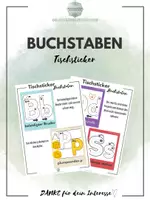 Vorschau - Fördermaterial/Inklusion - Tischsticker Buchstaben für visuelle Differenzierung - Deckblatt