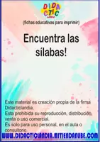 Vista previa - Juegos / Gamificación - Encuentra las sílabas - página 1