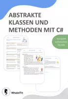 Vorschau - Arbeitsblätter - Abstrakte Klassen und Methoden mit C# - Komplett vorbereitete Stunde - Deckblatt