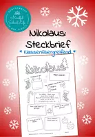 Vorschau - Arbeitsblätter - Nikolaus-Steckbrief - Deckblatt