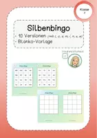 Vorschau - Spiele - Silben Bingo (l, o, a, m, i, n, s, e) 10 Versionen + Blankovorlage - Deckblatt
