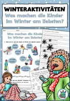 Vorschau - Arbeitsblätter - Hören oder lesen "Was machen die Kinder im Winter am liebsten?" 3-fach differenziert - DaZ / DaF / Deutsch - Deckblatt
